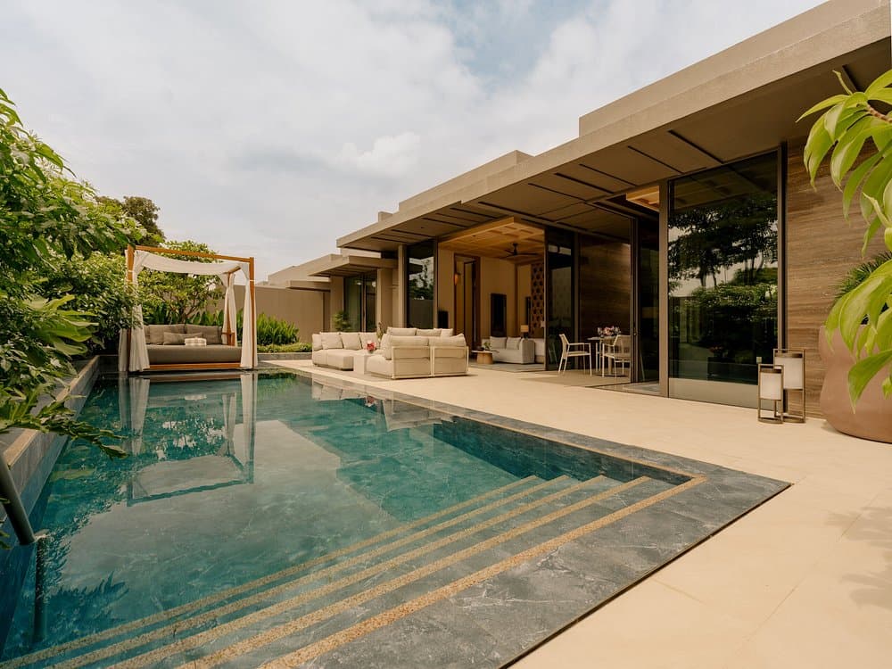 A private pool villa at a Bali luxury resort